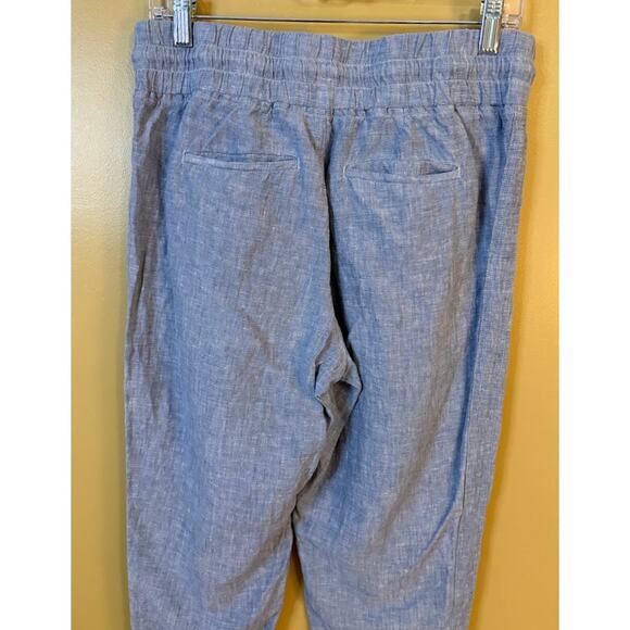 Athleta Women's Blue Cabo Linen Jogger Pants - Size 6 - Picture 7 of 9